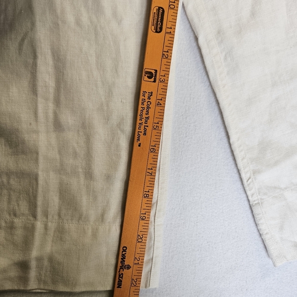 Chico's 100%Linen  Pants In Ivory Color Chicos Size 2.5 =M - Picture 3 of 9